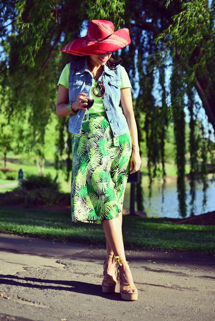 TROPICAL PRINT SKIRT