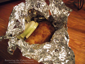 Simple easy slow cooker baked potatoes - Restoring the Picket Fence