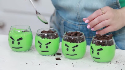 hulk pudding cups