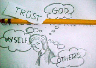 trust God, myself and others doodle