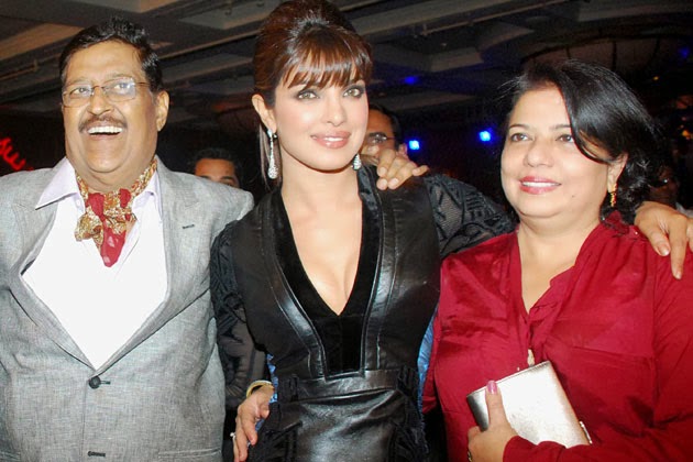 Priyanka Chopra with Father and Mother 