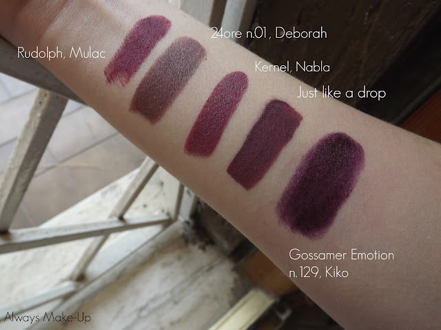 Swatches velvet ink Mulac