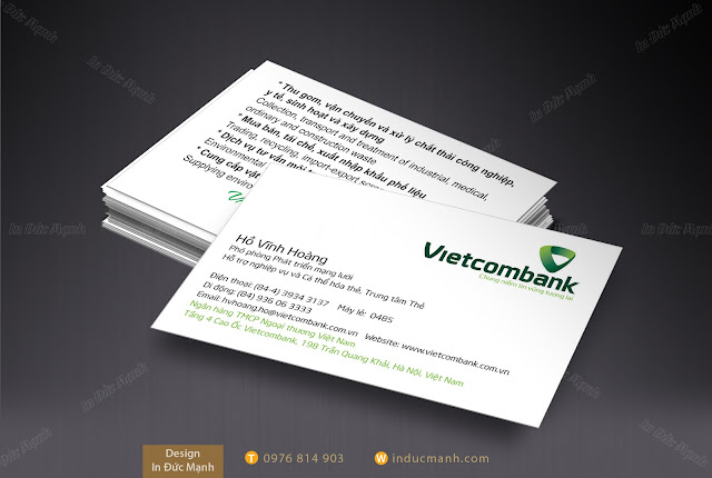 mẫu danh thiếp vietcombank