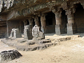 exterior of Aurangabad Caves