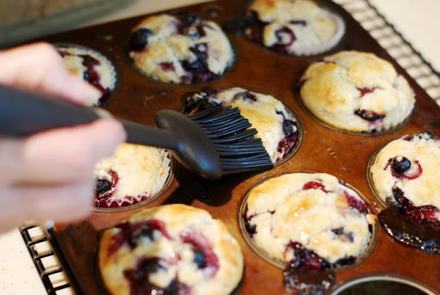 Double Blueberry Muffins with Citrus-Sugar ~ the combination of fresh blueberries, blueberry preserves, and a sprinkling of citrus-sugar make these muffins extra delicious!