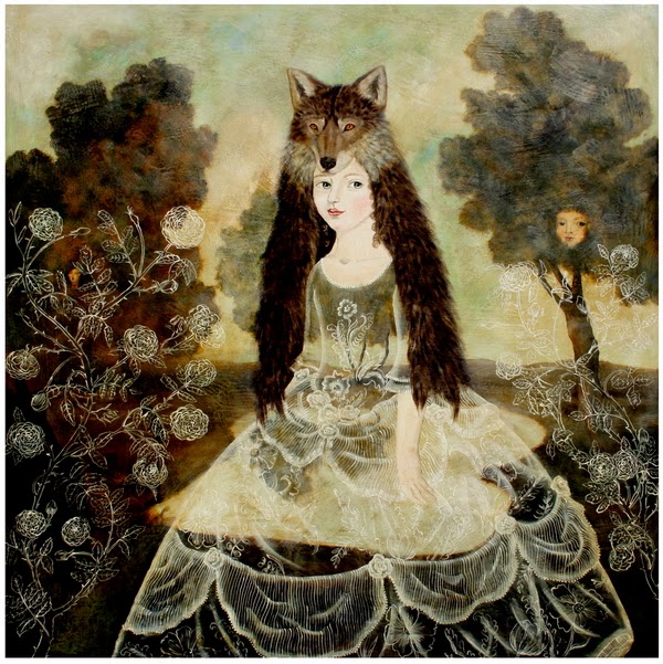 Menina Lobo - Anne Siems e suas pinturas com figuras transparentes 