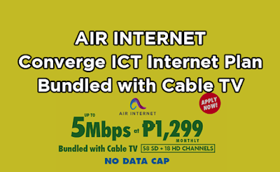 Air Internet : Converge ICT No Data Cap Internet Plan Bundled With Cable TV