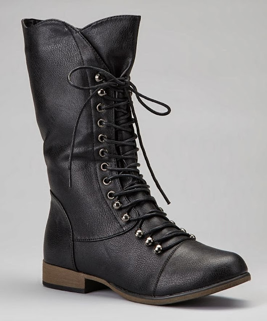 Long Black Legend Lace-Up Boot