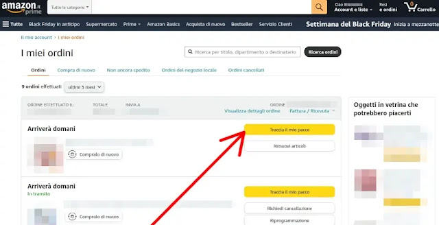 Come Seguire una Spedizione di Amazon in tempo reale