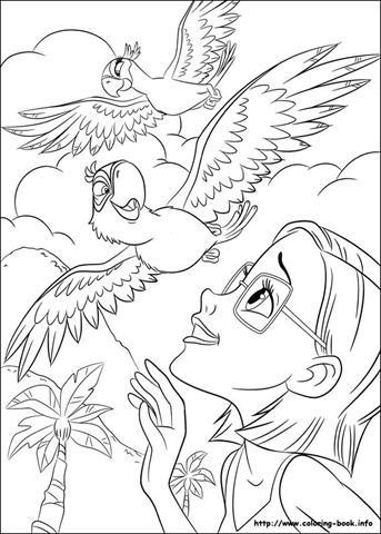 Desenhos para colorir filme Rio