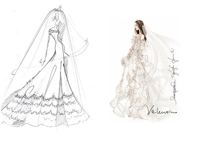 Sketches by Reem Acra Valentino