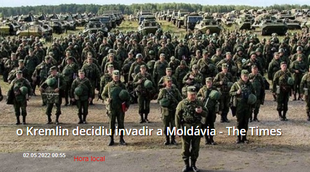 Kremlin decide invadir a Moldávia até 9 de maio