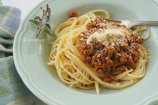 Greek Style Spaghetti with Meat Sauce