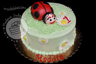 ladybug first birthday cake