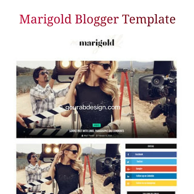 marigold personal blogger template