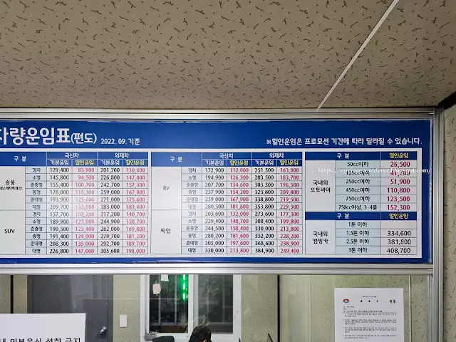 울릉도-울릉-크루즈-차량-선적-비용-운임