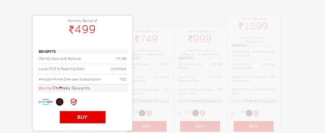 Airtel Plans With Amazon Prime