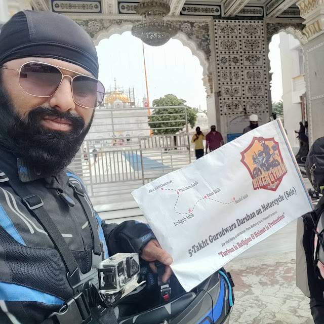 First to Travel All Five Takhts of Sikhism Solo On a Motorcycle By Abhijit Singh Kohli