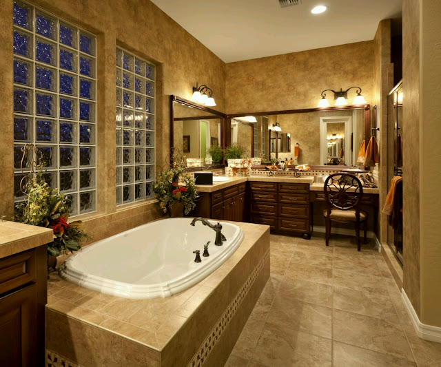 Dark brown luxury bathroom 