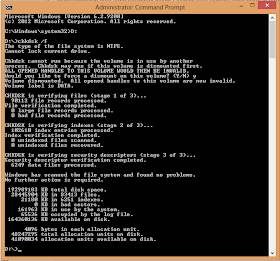 Check Disk menggunakan command prompt