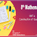 STANDARD VIII MATHS UNIT 6 - CONSTRUCTION OF QUADRILATERALS- WORKSHEETS MM AND EM BASED ON ONLINE CLASSES(UPDATED WITH WS 6.7 MM AND EM)