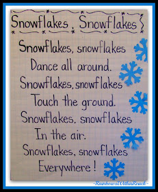 photo of: Anchor Chart for Snowflake Song in Shared Reading via RainbowsWithinReach Winter RoundUP