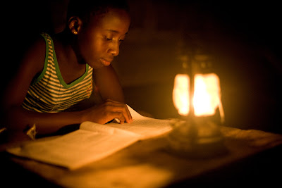  Rural African students study with the help of a kerosene lantern and some become doctors and engineers.