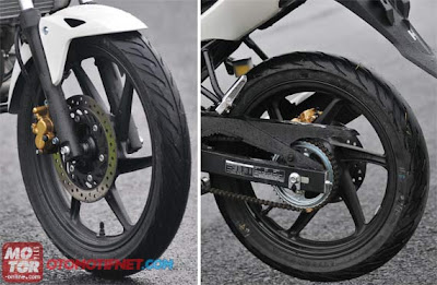 Honda CB150R siap pake ban gambot ukuran 130 ~ Motorcycle