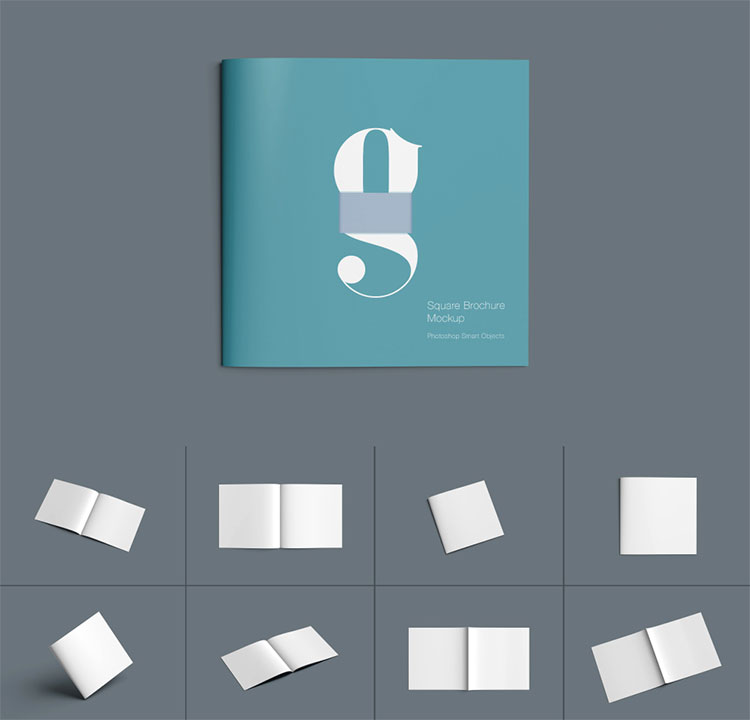 Square Brochure Mockup Download