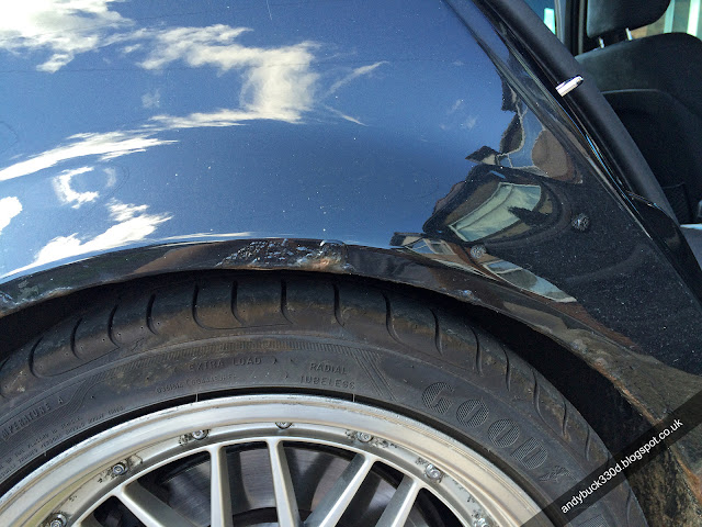 BMW E46 Saloon Sapphire Black Rusted Rear Wheel Arch