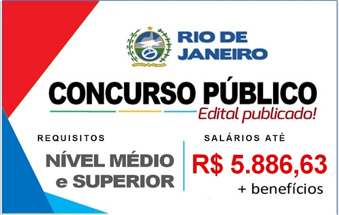 Prorrogado Concurso Público para diversos cargos de níveis médio e superior com salários até R$ 5.886,63. Saiba Mais
