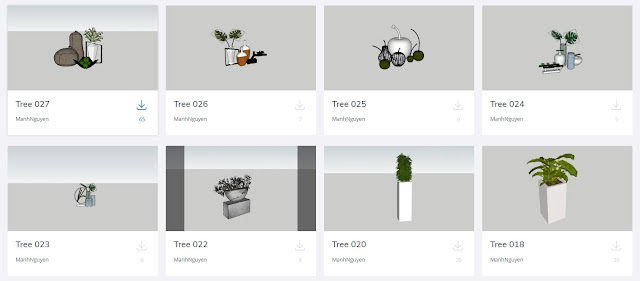 Plants Collection Sketchup Model , 3d free , sketchup models , free 3d models , 3d model free download