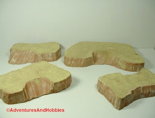 Desert terrain pieces for miniature war games - group 2.