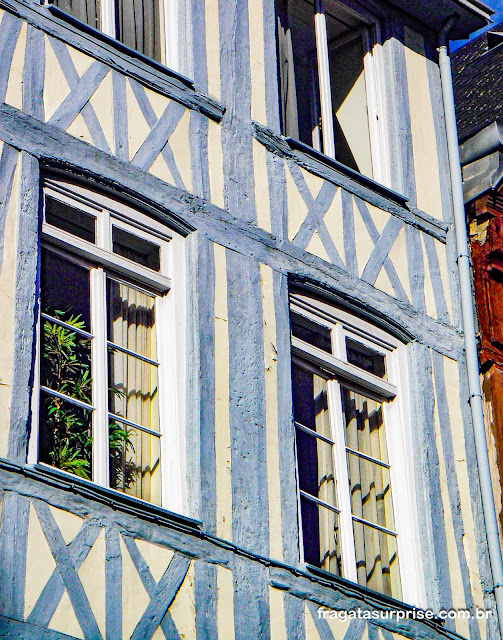 Arquitetura em enxaimel em Rouen