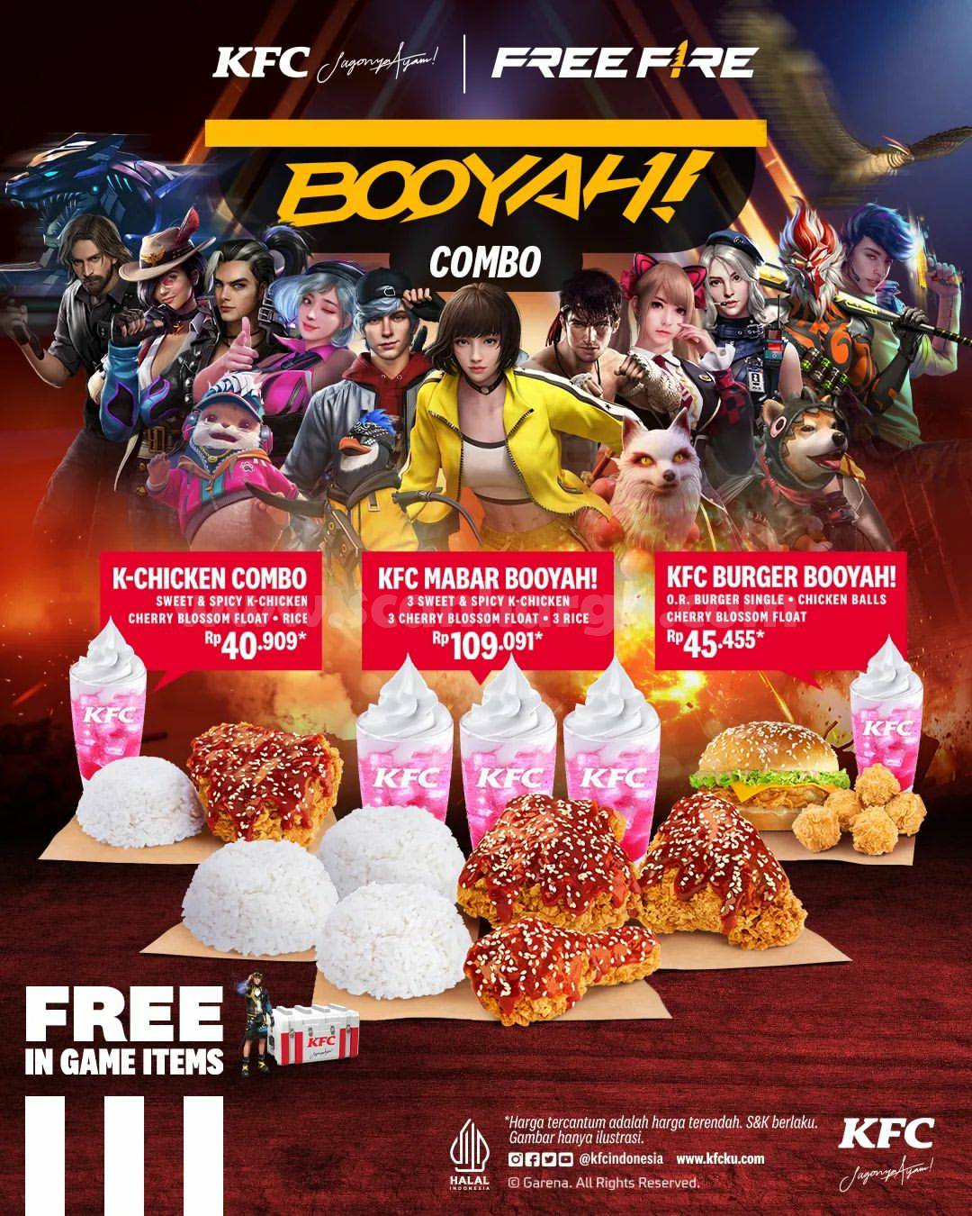Promo KFC BOOYAH COMBO – FREE In Game Items