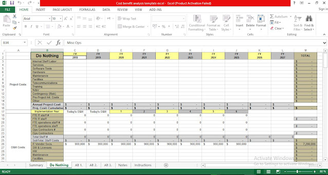 Free Cost benefit analysis template excel