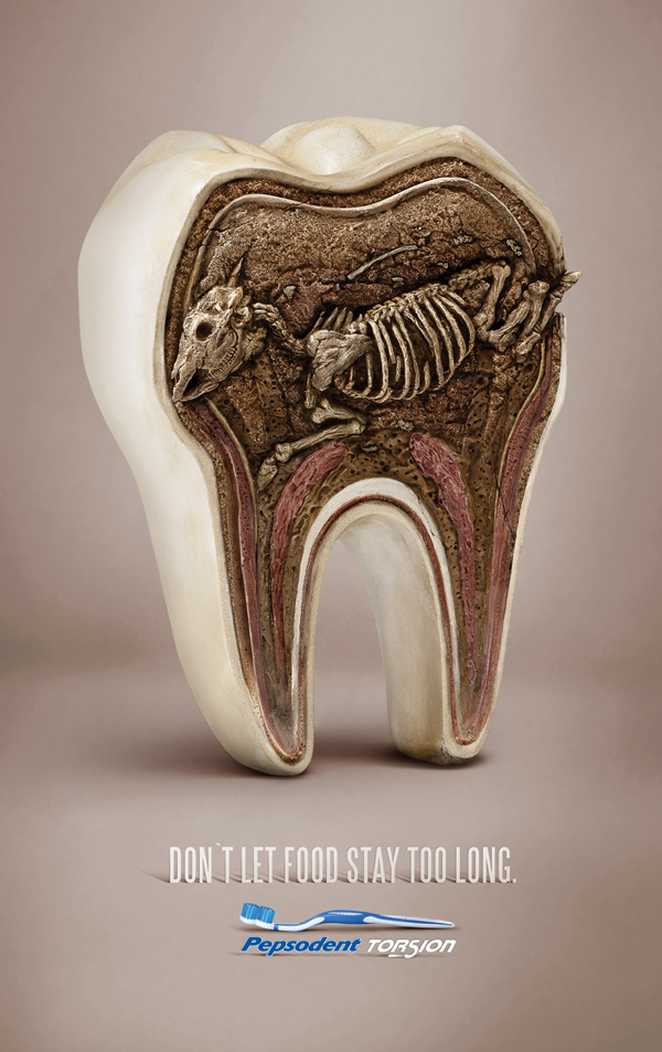 Advertisement creative tooth pepsodent torsion