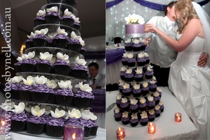 purple cupcakes for weddings