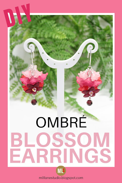 DIY Ombré Blossom Earrings inspiration sheet.