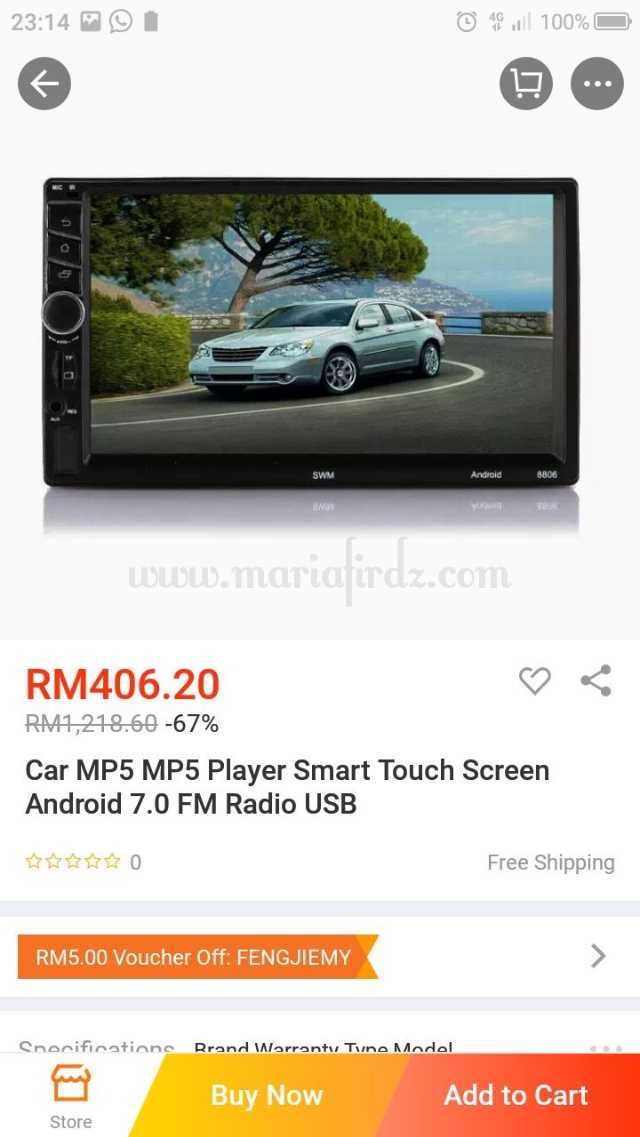 Rezeki Beli Car Android Player Murah di Lazada - RM31.60 je...