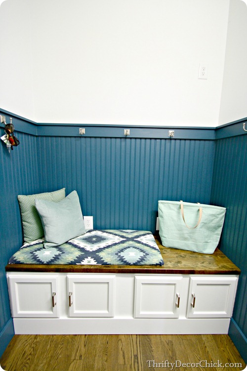DIY bench mud room