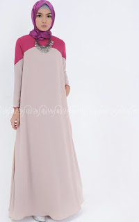 Model long dress muslim atau gamis