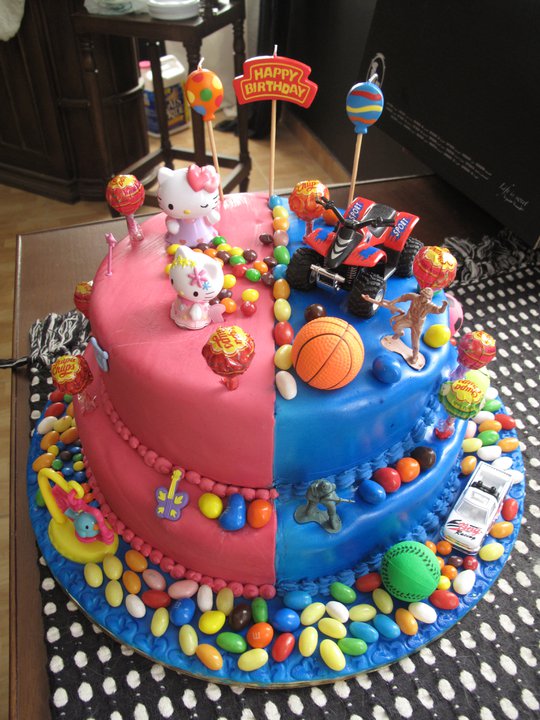 Googi Designs: Customized Girl/Boy Birthday Cake
