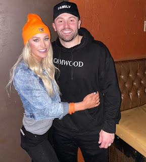 Emily Wilkinson with her husband Baker Mayfield