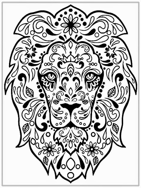 Coloring Pages Printable Lion Head Adult Book Realistic Drawing Photo Free  Printable Amazing Decoration Perfect