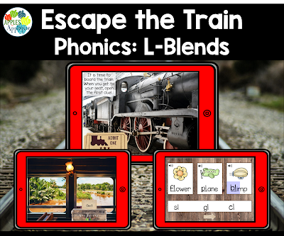 Escape the Train: Digital L-Blends Activity | Apples to Applique