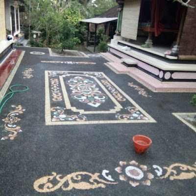 Lantai carport - garden style