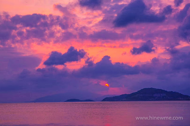 Purple psychology effect, purple sunset landscape photography pictures