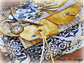 SRM Stickers Blog - Vintage Card by Angélique - #card #thinking of you #stickers #fancy #twine