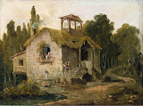 Cottage in the Forest by Hubert Robert - Architecture Paintings from Hermitage Museum